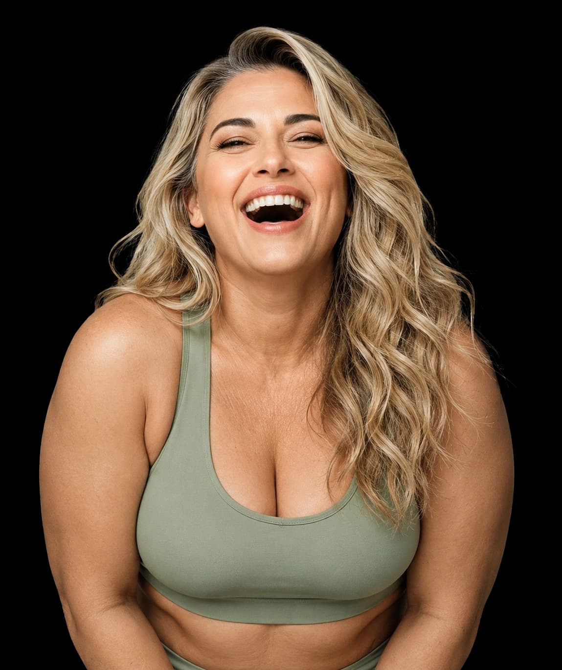 A smiling woman after starting her GLP-1 weight-loss plan